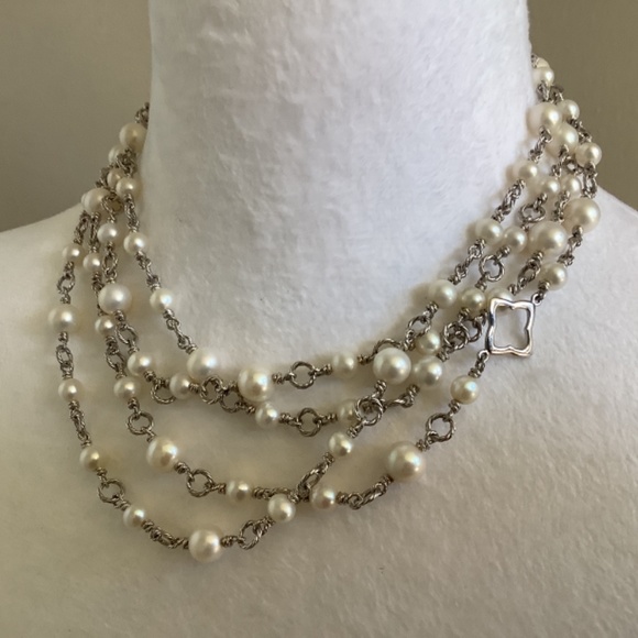 David Yurman necklace, Authentic, 2 strands are 36” long - Picture 3 of 12